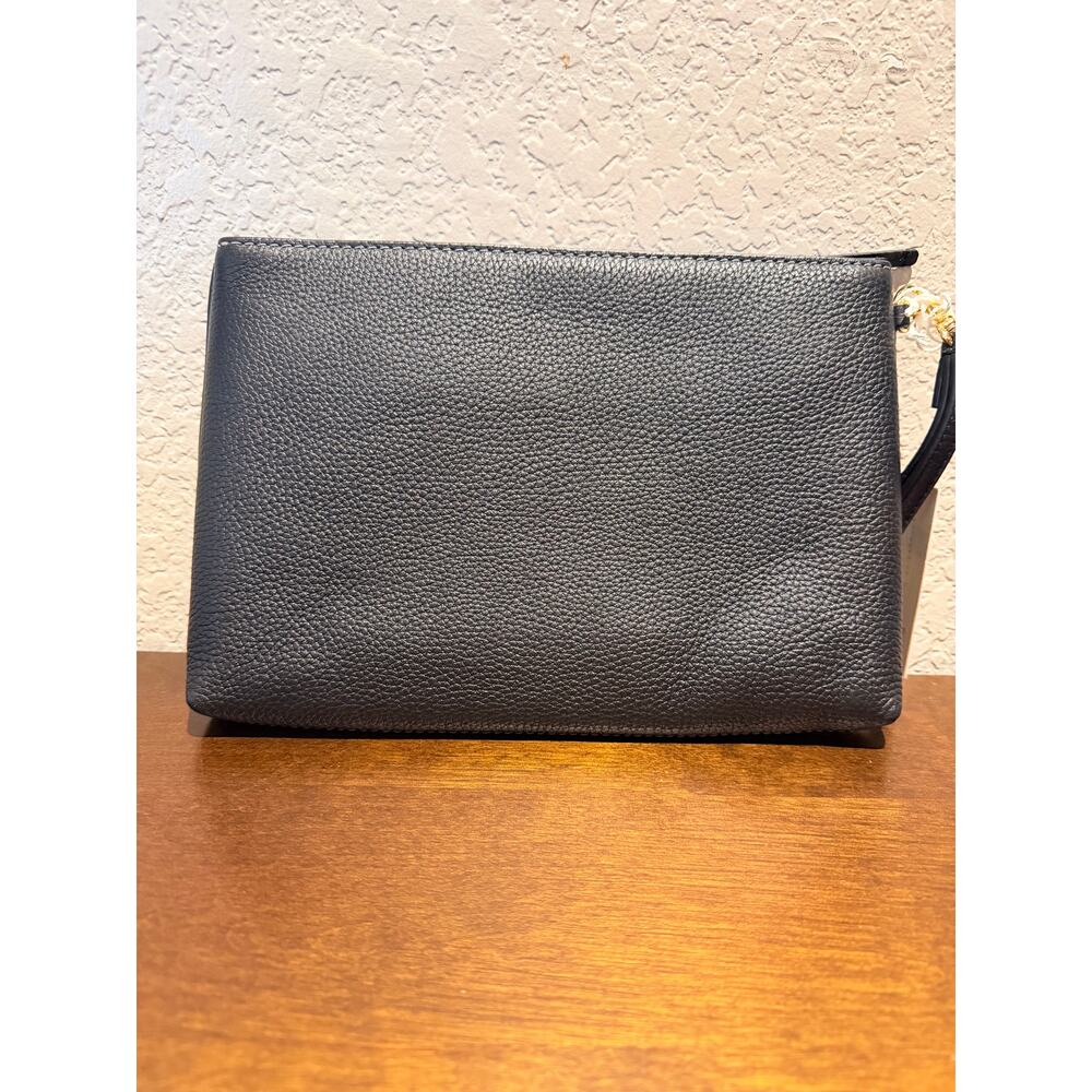 Tory Burch RARE Black Leather Clutch NWT - Picture 2 of 5